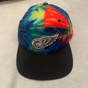 ’47 Brand‎ Detroit Red Wings Tie Dye Snapback Hat Cap NHL Black Brim